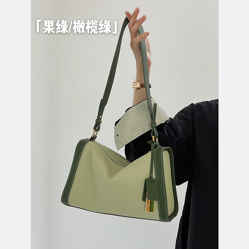 Underarm for Women 2025 Top Layer Cowhide Niche High-end Pillow Shoulder Crossbody Genuine Leather Bucket Bag