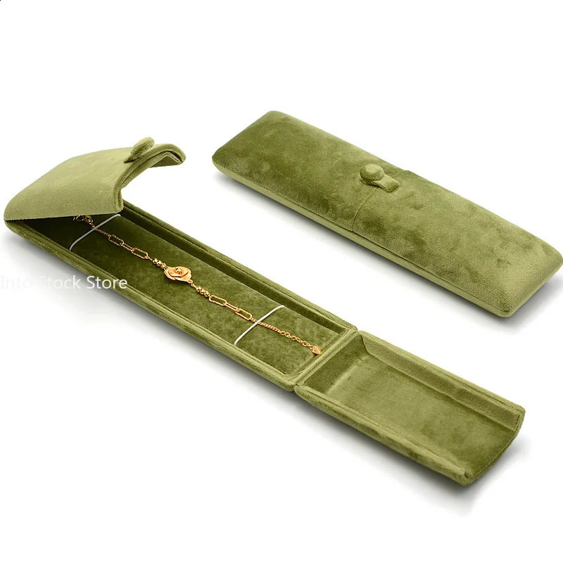 Double Open Sage Green Velvet Jewelry Box Ring Earrings Necklace Organizer Bracelet Display Case Gift Packaging Storage 250918