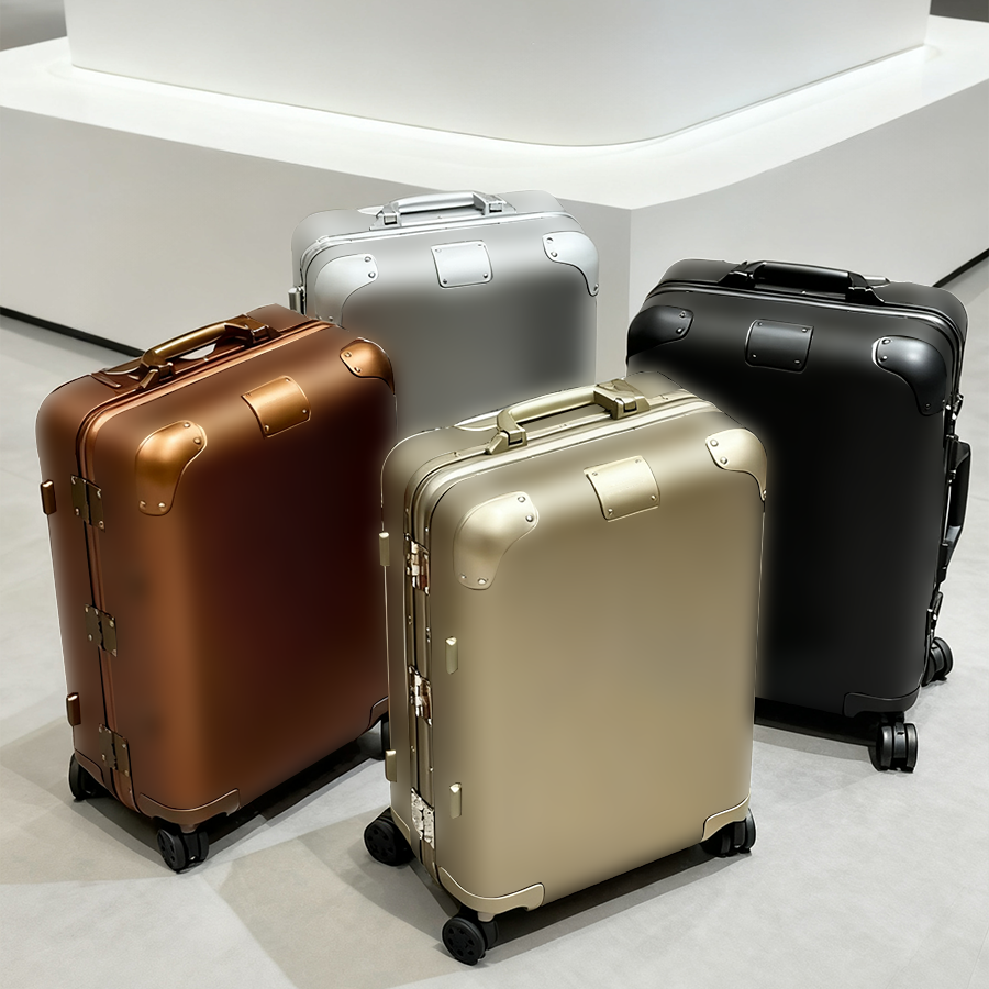 Luggage Designer Rim Suitcase Trolley Case High Quality Aluminum Suitcase Large Capacity Luggage Metal Suitcase with Wheel Suitcase Set Travel Bag