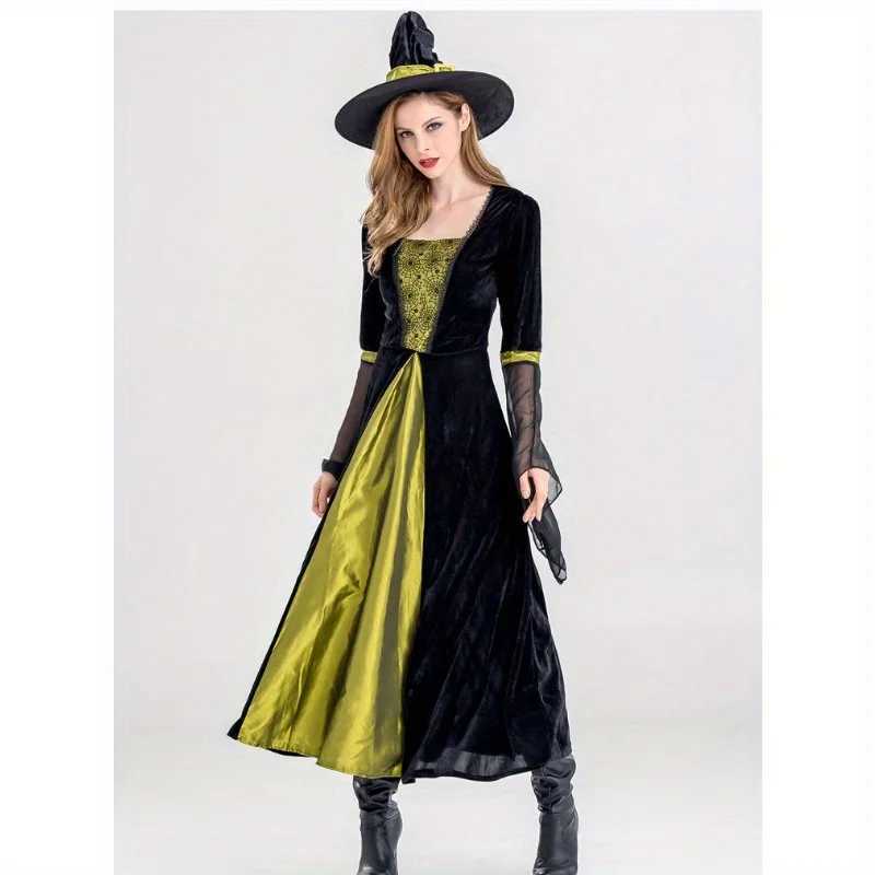 Halloween Witch Costume Womens Cosplay Long Dress for Masquerade Stage Performance Costumes Accessories L250918