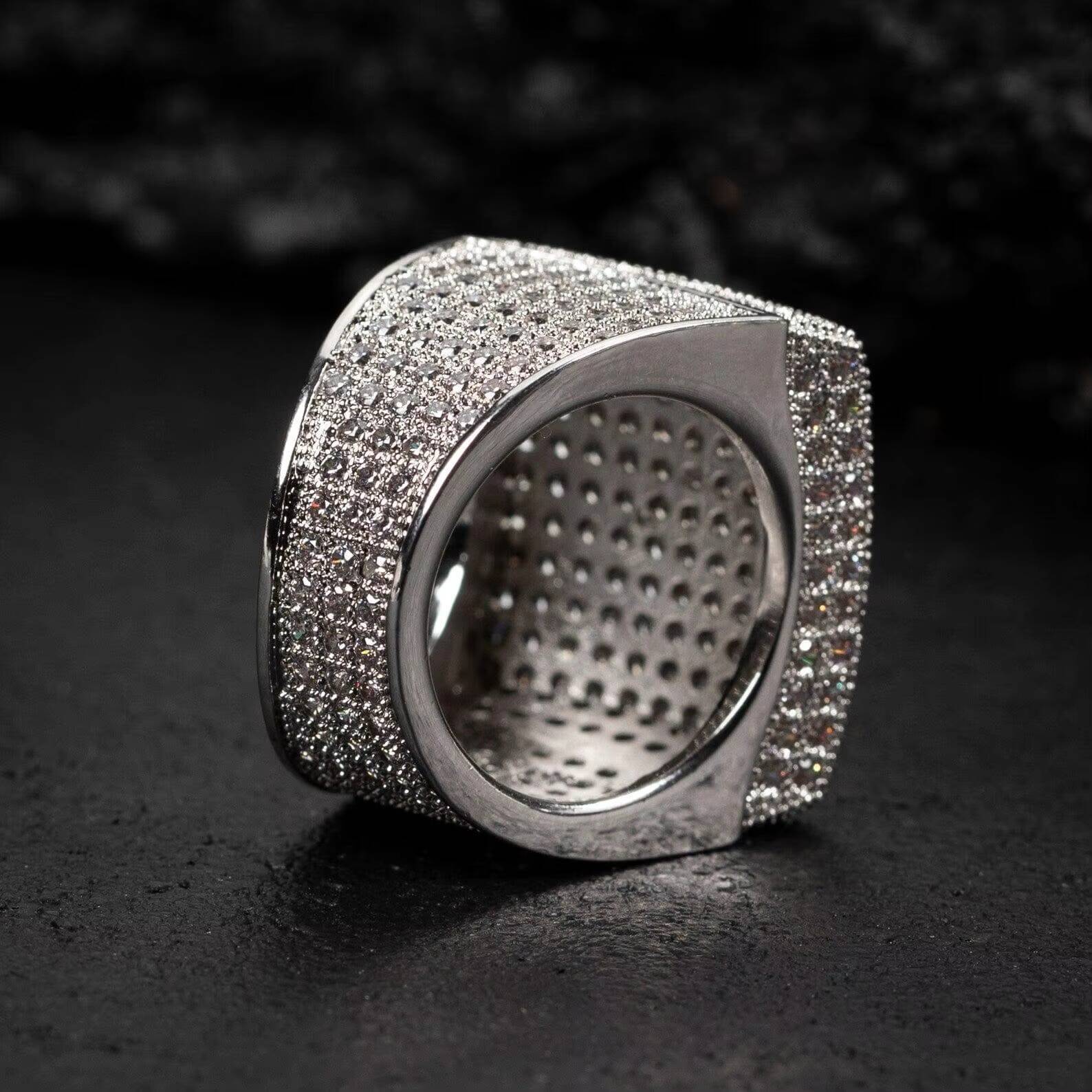 Hip Hop Moissanite Fully Iced Out Customized Mens Fashion Statement Rings Champion Party Rings for Sale at Best Prices