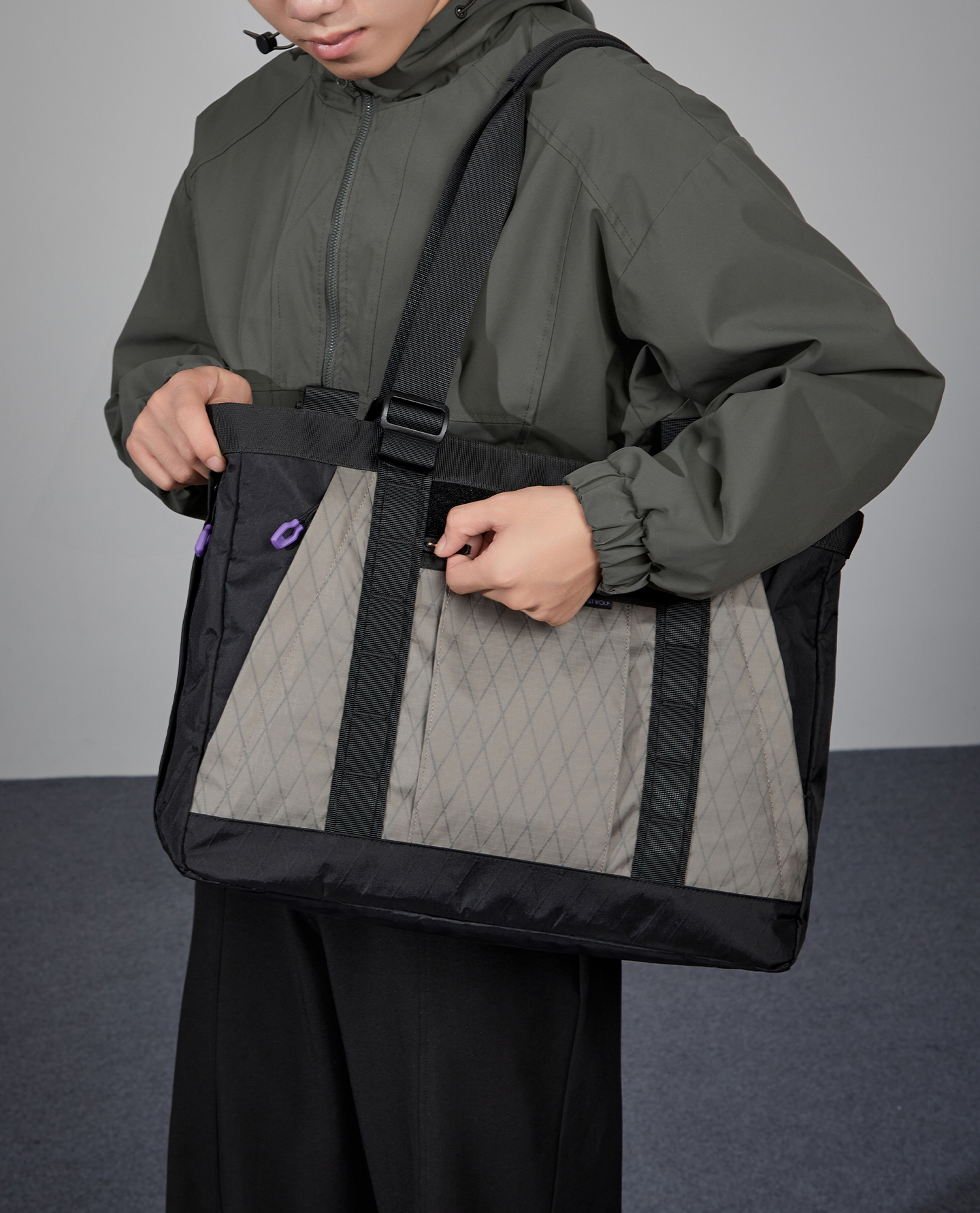 Tote bag large capacity handbag commuter shoulder messenger bag men's multifunctional 16-inch computer bag