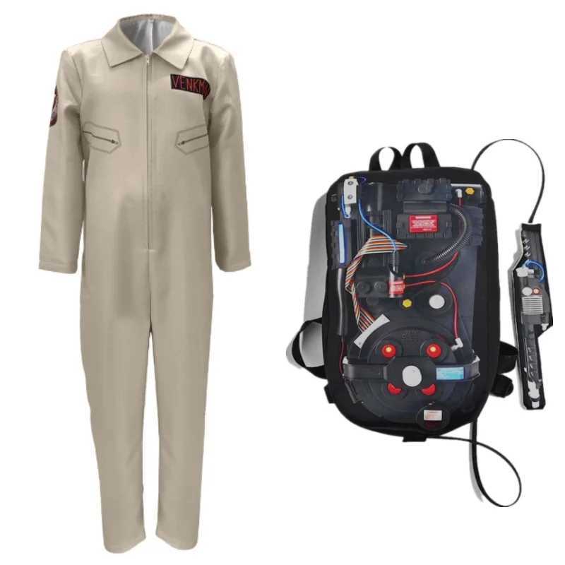 New childrens Ghostbusters Halloween set with backpacks male and female roleplaying performance costumes and performance cos L250918