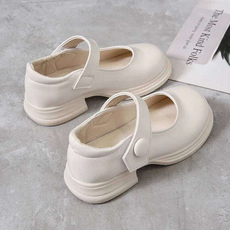 Girls Princess Glossy 2024 Fashion Soft Sole Kids Leather Korean Style Children Flats Black Performance Shoes