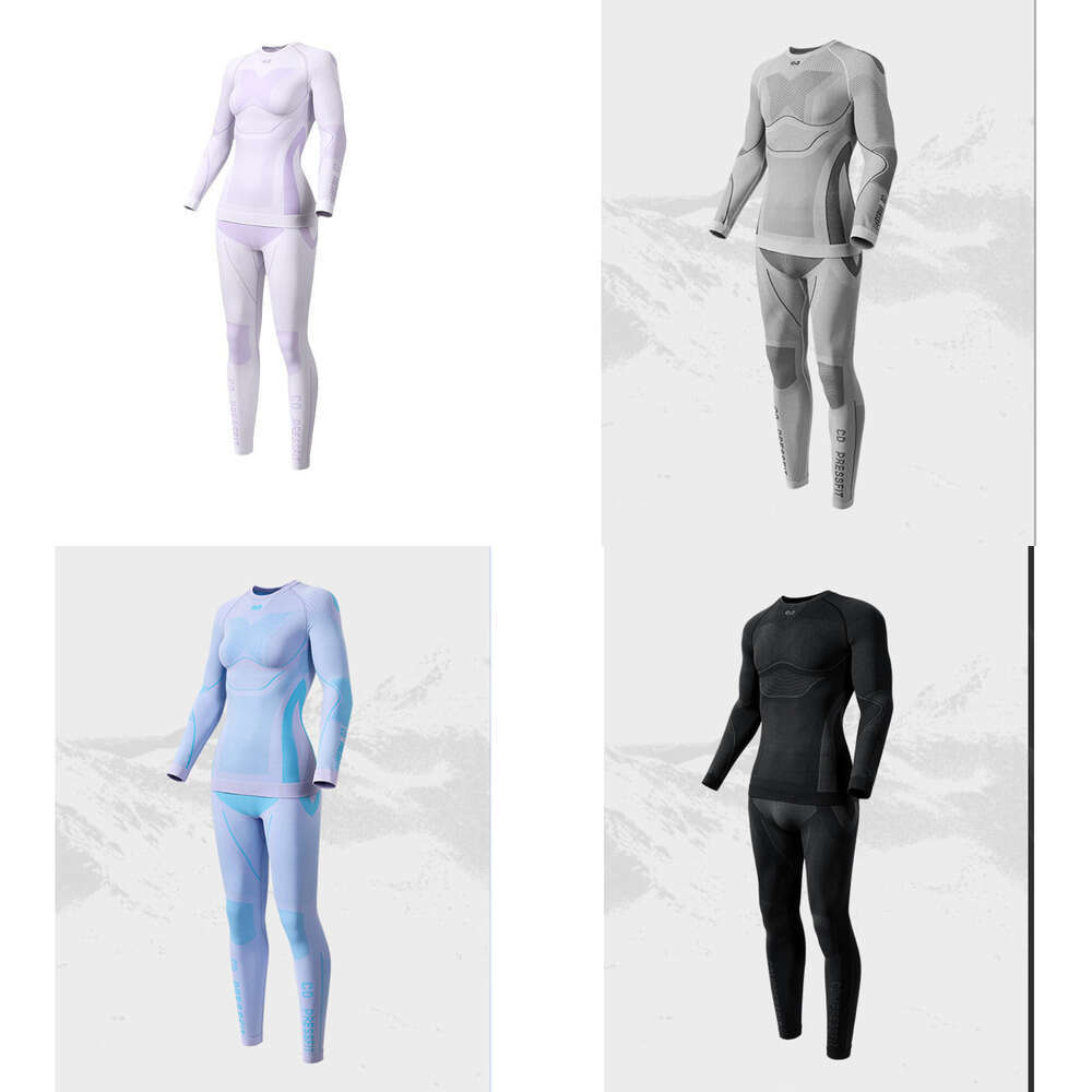 New Ski Thermal Underwear Quick Dry Moisture-wicking Tight Crew Neck Ultra Soft Warm Ski Men Women Thermal Underwear Set
