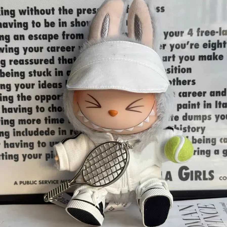 ForV1 V2 30 labubu clothes Sports suit Tennis dress up Peaked cap canvas shoes Hooded sweater set For ropa labubu clothes outfi C250919