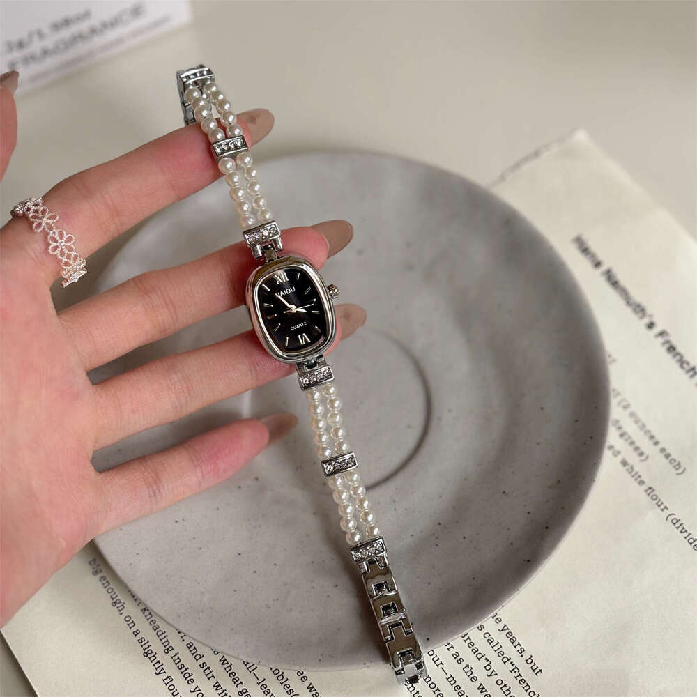 NAIDU New Pearl Oval Dial Simple Designer Fashion Women's TikTok Live Model Quartz Watch