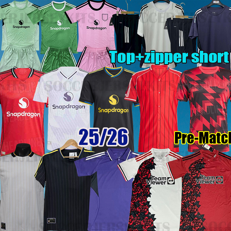 ManUnited 25 26 manchesteeer unitedsoccer jerseys Manchest er United RASHFORD MAINOO 2026 football shirt B. FERNANDES men player MUTDES Stone Roses unitedjersey