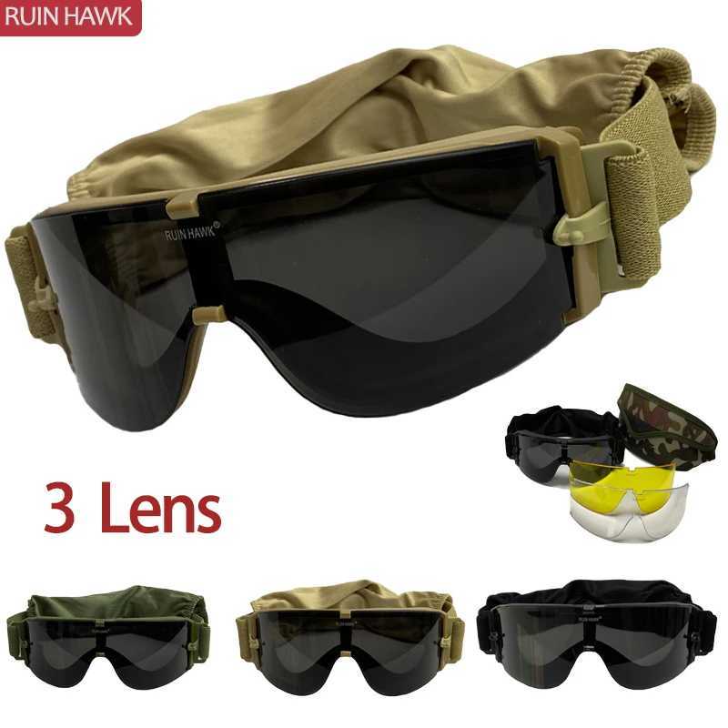Military Tactical Camping Protective Gaggles Wind and Dustproof Hunting Shooting Travel Fishing Outdoor Cycling Combat Goggles J250919