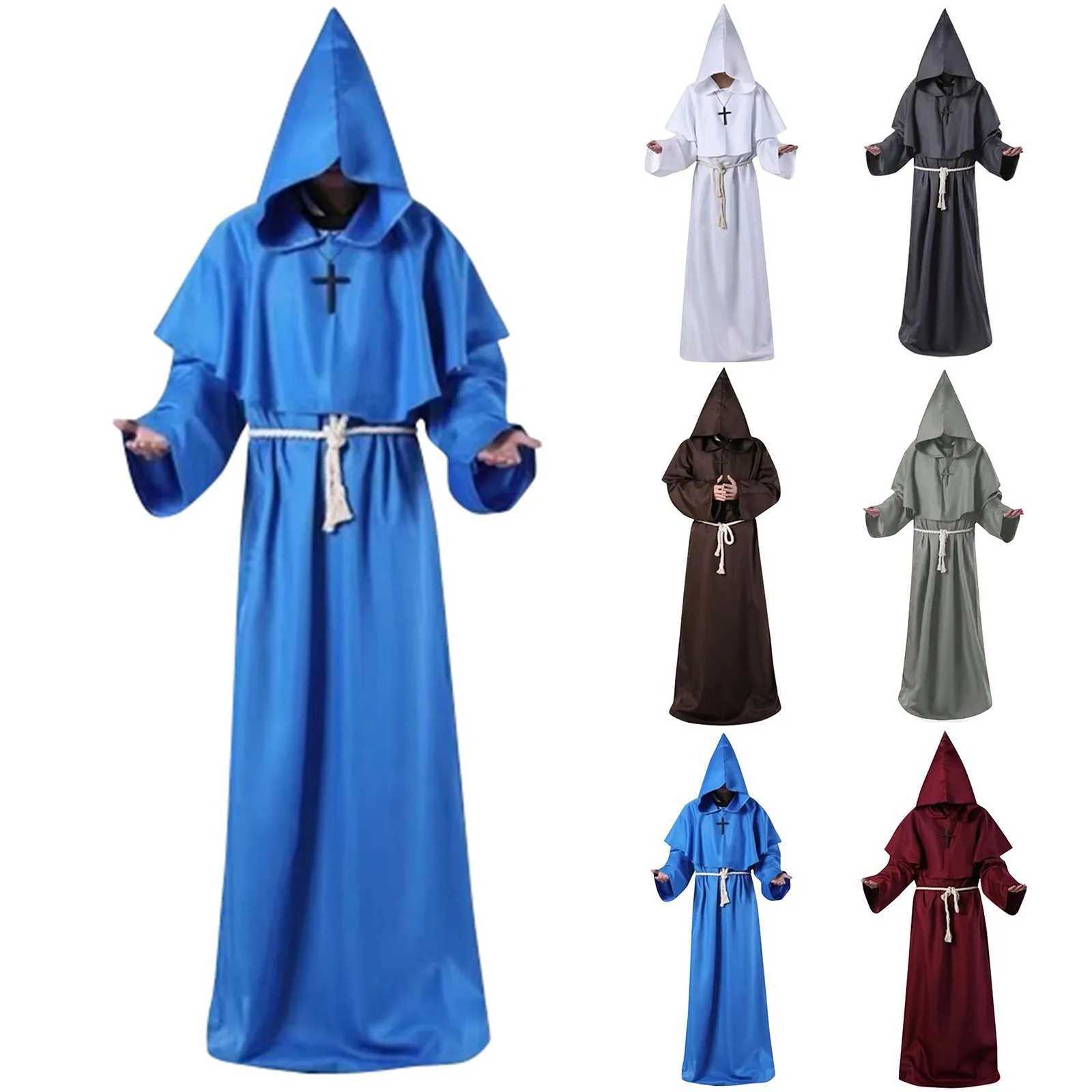 Monk Clothing Ancient Costume Medieval Monk Robe Wizard Clothing Priest Clothing Halloween Cos Costume L250918