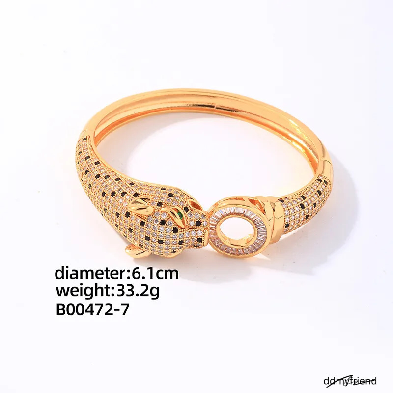 Brand Designer Leopard Jewelry Set Kashi Accessories European And American Style Full Dia Gold-Plated Bracelet Ring Light High-End Fee ddmyfriend