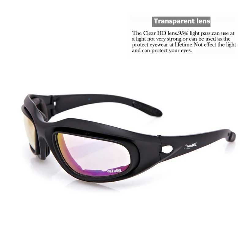 Outdoor UV400 protective cycling sports sunglasses C5 4 lenses tactical shooting hunting safety goggles tactical goggles J250919