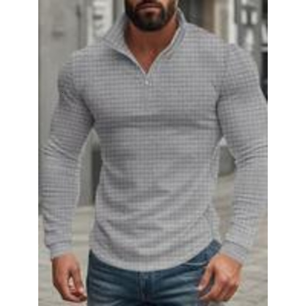 Regular Fit Plain Half Zip Up Sweatshirt, Casual Long Sleeve Pullover Spring & Fall, Fashion Men's Clothes for Daily Wear, Gym Tops