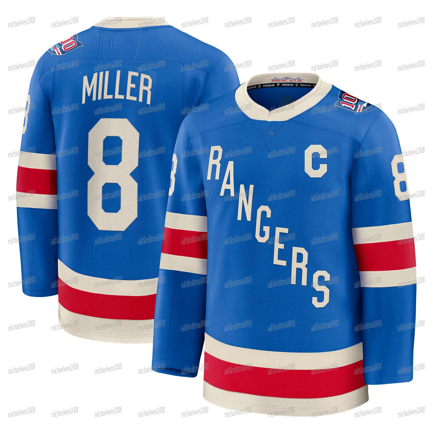 NY Ranger 2025-26 Centennial Hockey Jersey J.T. Miller Matt Rempe Mika Zibanejads Adam Fox Will Cuylle Artemi Panarin Ryan Lindgren Shesterkin Brendan