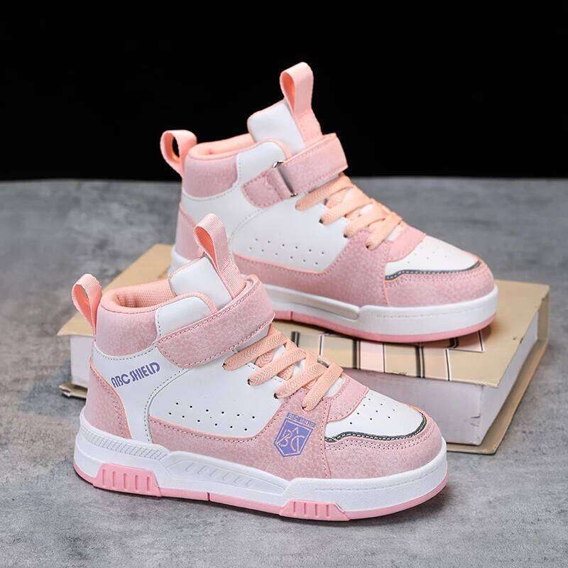 2024 New Fashion Kids Boys Girls Casual Board High Top Running Sports Shoes Children Non-slip Basketball Sneakers