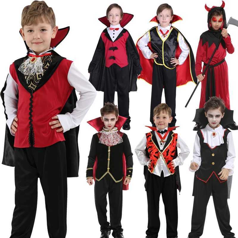 Halloween Boy Vampire Costume Boy Devil Roleplaying OutfitChildren Carnival Live Performance Dress Up L250918