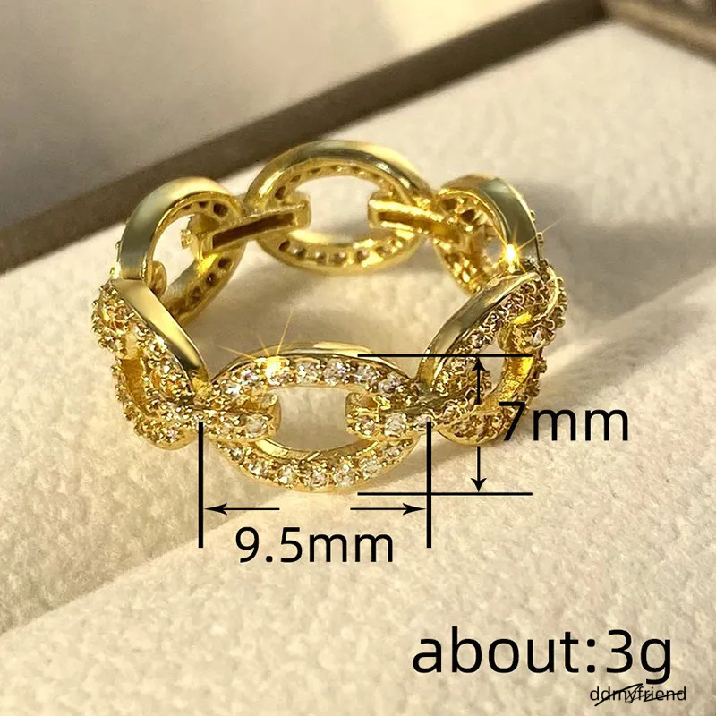 States Full Circle Of Dias Hip-Hop Winding Chain Ring Men's Personalized High-Quality Accessories 250711 ddmyfriend