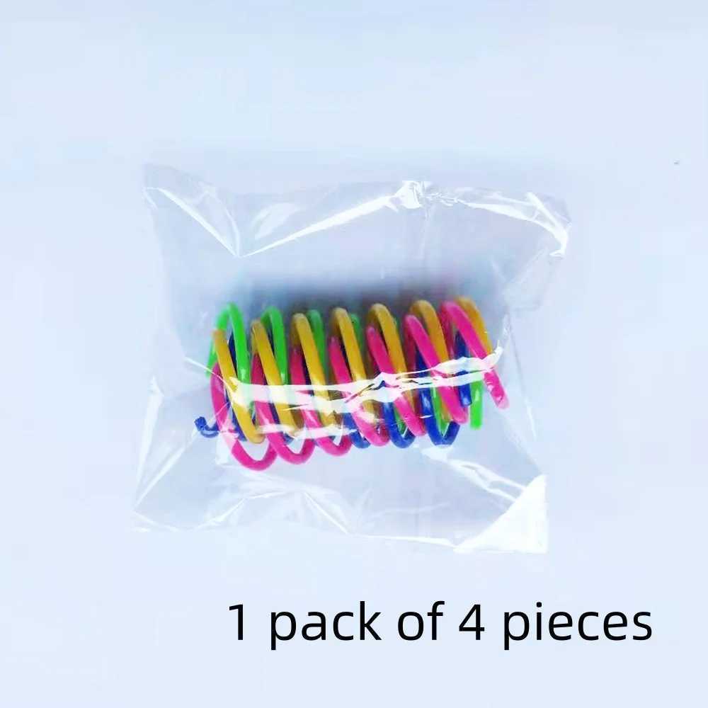 4pcs Kitten Cat Toys Wide Durable Heavy Gauge Cat Spring Toy Colorful Springs Cat Pet Toy Coil Spiral Springs Pet Intera X250918