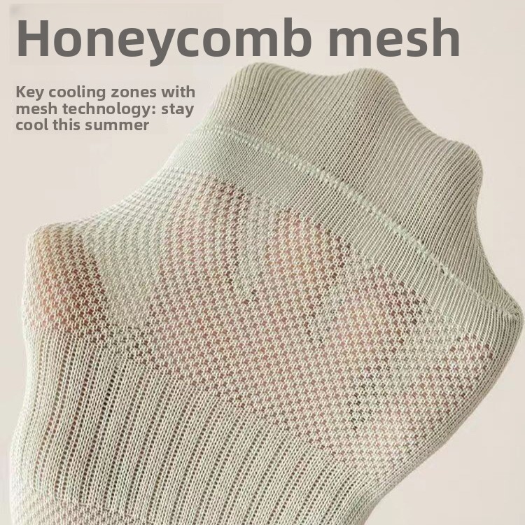 Colorful Waist Cinch Mesh Women, Summer Breathable Odor-Resistant Sweat-Absorbing Thin Mid-Calf Socks for Women