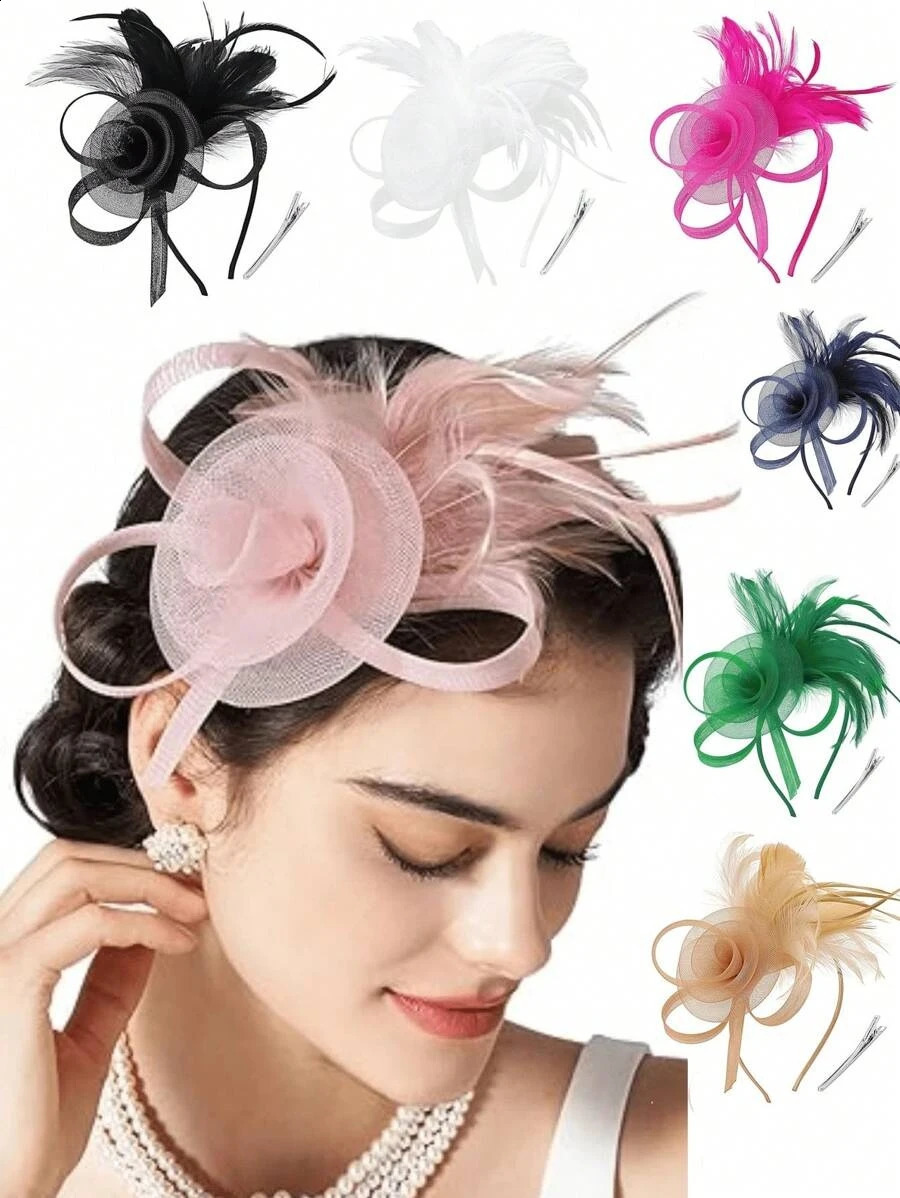 1 Pc Fascinators Hats For Women Tea Party Fascinator Hats Vintage 50s Headwear Wedding Church Derby Hat Mini Hats Tiny Hats 250918