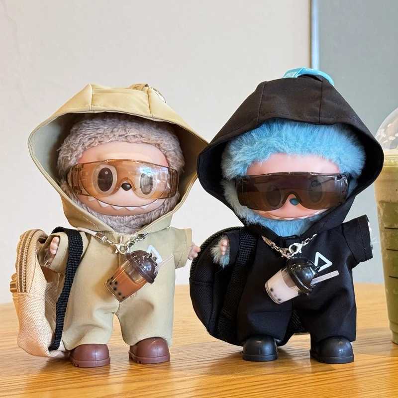 Clothes for Labubu Jackets 17cm Outfit Accessories for The Monster Korea Kpop Idol V1V3 Commando Jacket Clothing Pendant Mp5 C250919