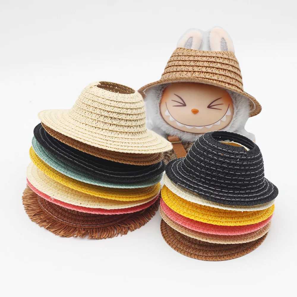 Labubu Hat Open Top Straw Hat Woven Hat Labubu Party Clothing Accessories Countryside Style Labubu Outfit for Sitting Party C250919