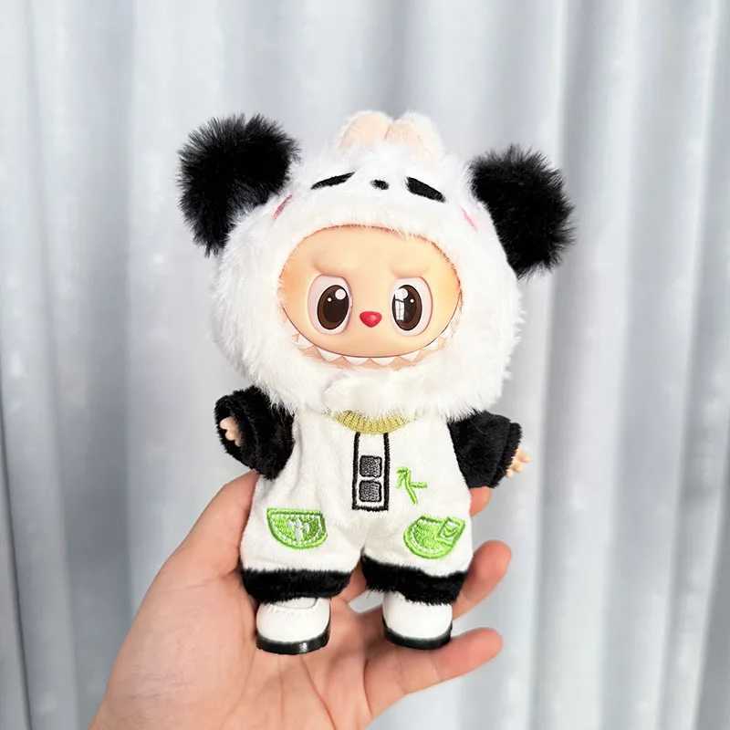Clothes For Labubu Animal Panda Happy Dress Costume 1st 2nd 3rd Gen 17cm Labubu Sitting Party Outfit Accessories C250919