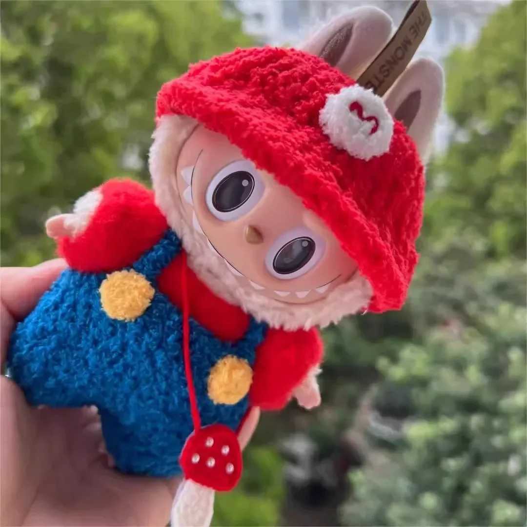 Anime Kawaii Labubu 17cm Plush DollS Clothes Outfit Accessories Idol Dolls Jumpsuit Sitting Party Clothing Gifts C250919