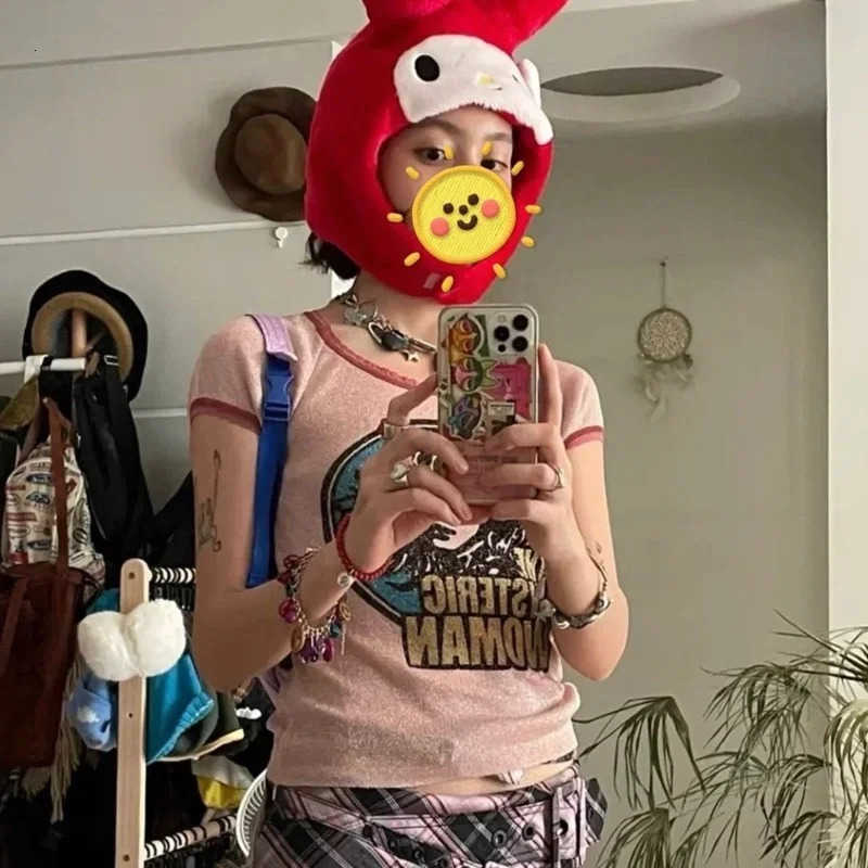 Sanrio My Melody Plush Hat Cute Cartoon Autumn Winter Keep Warm Ear Protectors Girl Women Windproof Kawaii Female Embroidered Hat Gift L250919