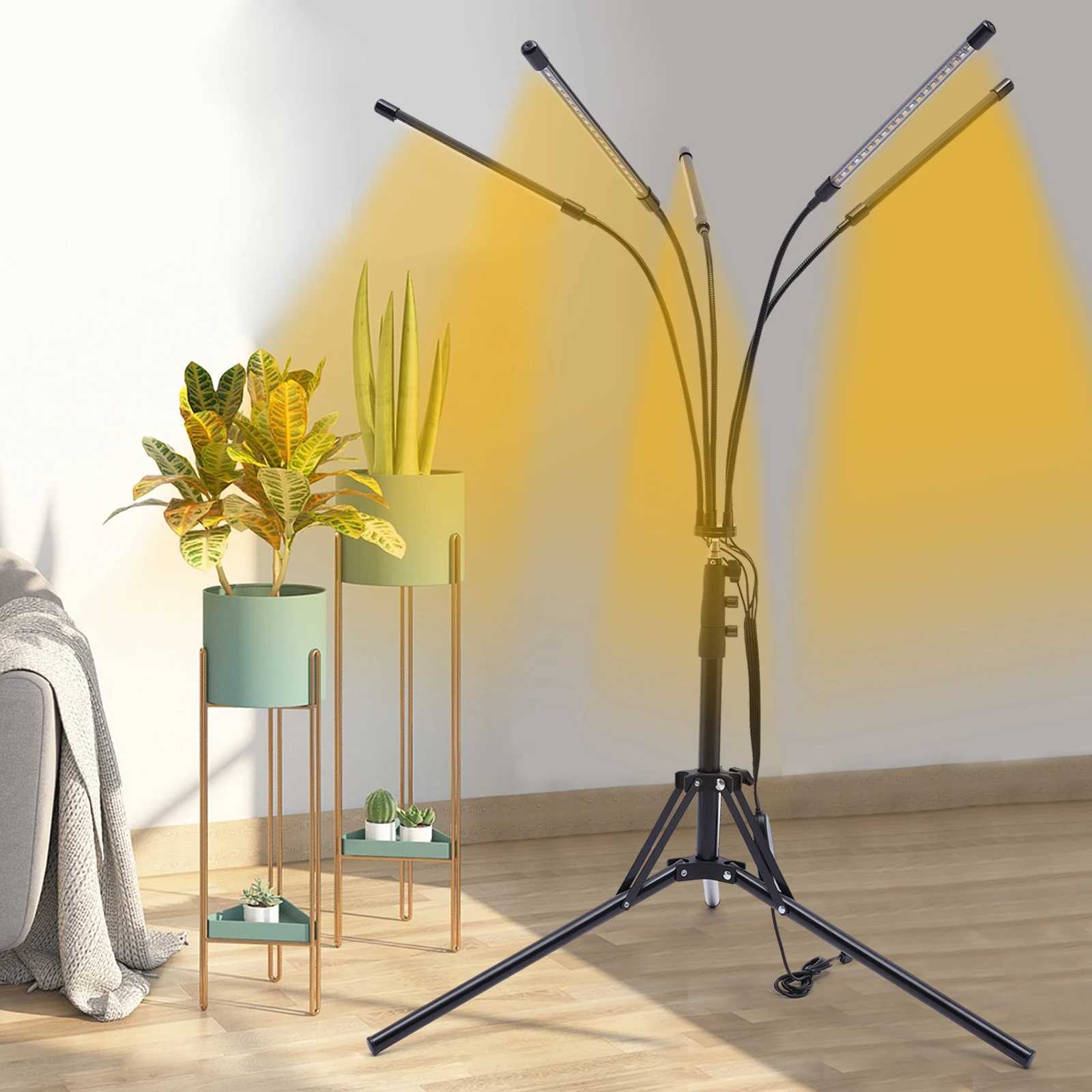 Grow light with adjustable height 15763in 3 lighting modes time controller energyefficient LED ideal for plant growth a C250919