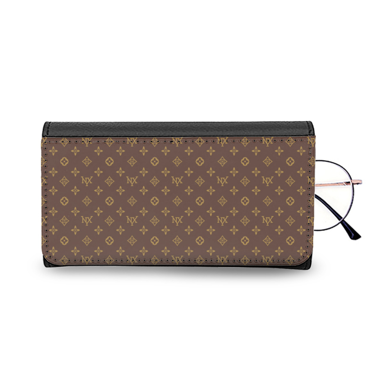 NXY top quality Eyeglass Case Womens Cosmetic Bag makeup bag designer women luxury handbag toiletrys bags Fashion classic brown flower handbags with d