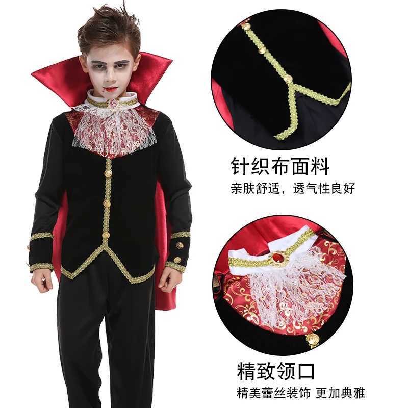 Halloween Boy Vampire Costume Boy Devil Roleplaying OutfitChildren Carnival Live Performance Dress Up L250918