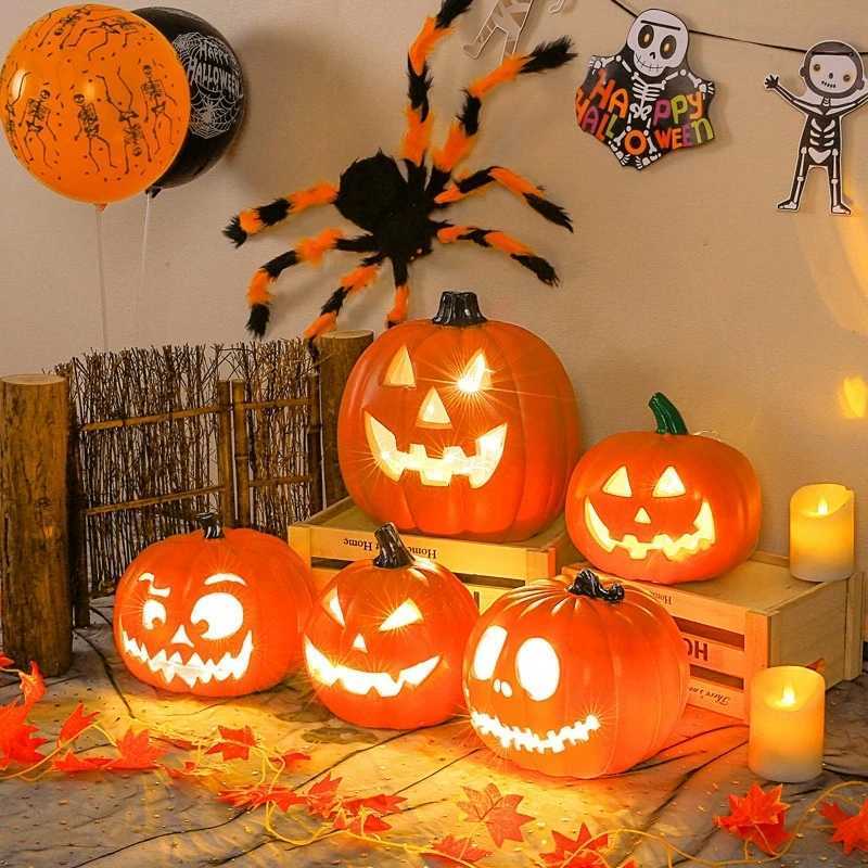1Pc Decorative Pumpkin Halloween Props Lantern Decor Pumpkin Decoration Pumpkin Light Outdoor Halloween Decorationsation C250919