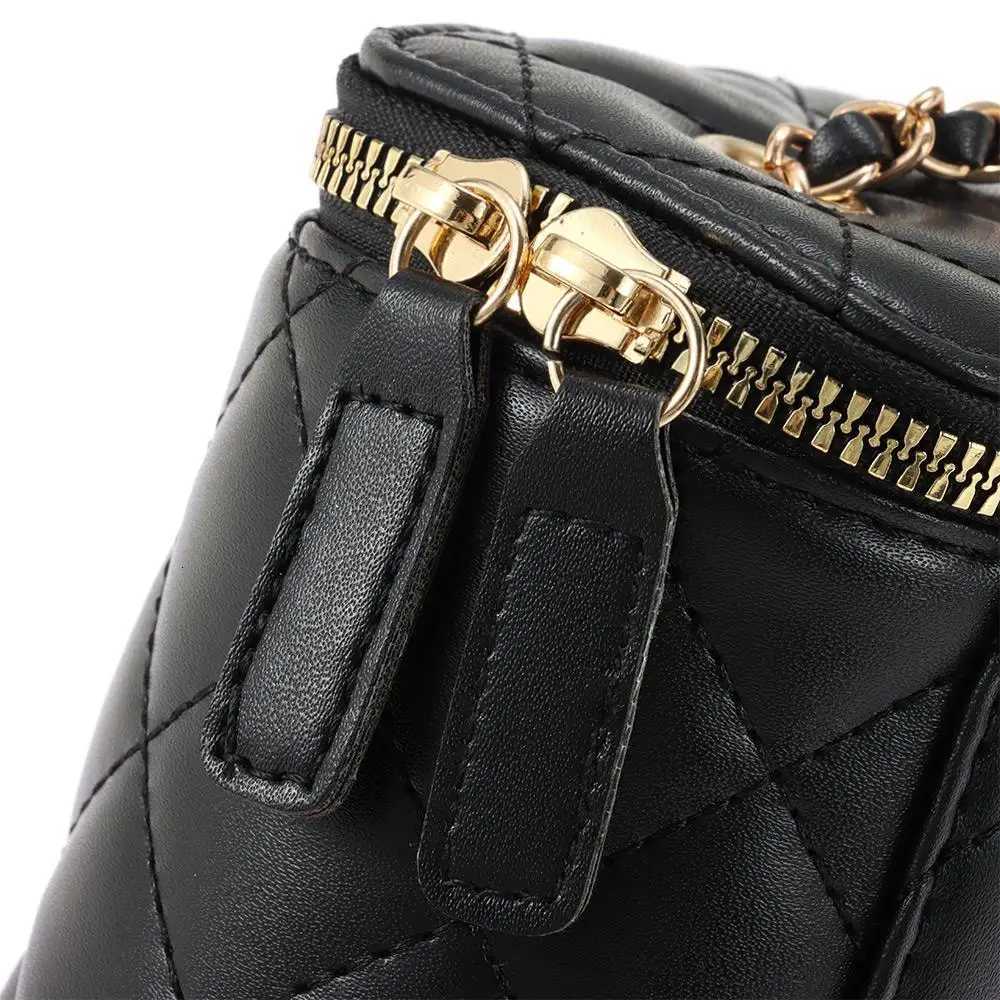 Versatile Camellia Small Shoulder Bag Chain Strap Rhombus Crossbody Bag Bucket BagXJ250918