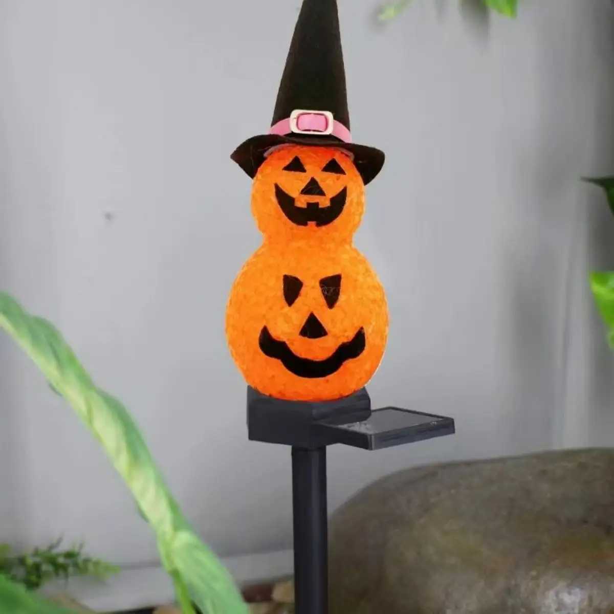 Halloween Pumpkin Solar Lawn Courtyard Light Outdoor Courtyard Landscape Ground Insertion Decorative Light C250919