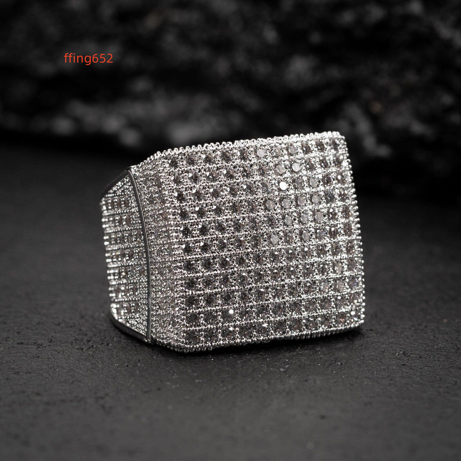 Hip Hop Moissanite Fully Iced Out Customized Mens Fashion Statement Rings Champion Party Rings for Sale at Best Prices