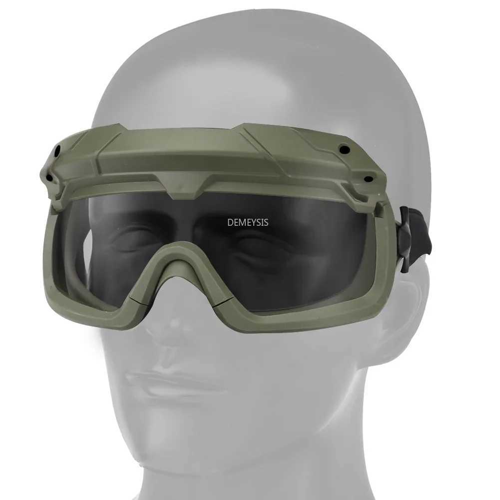 Tactical Safety Goggs Eye Protective Glasses for Airsoft Paintball Shooting Hiking CS Game or Helmet Wearing Y250919