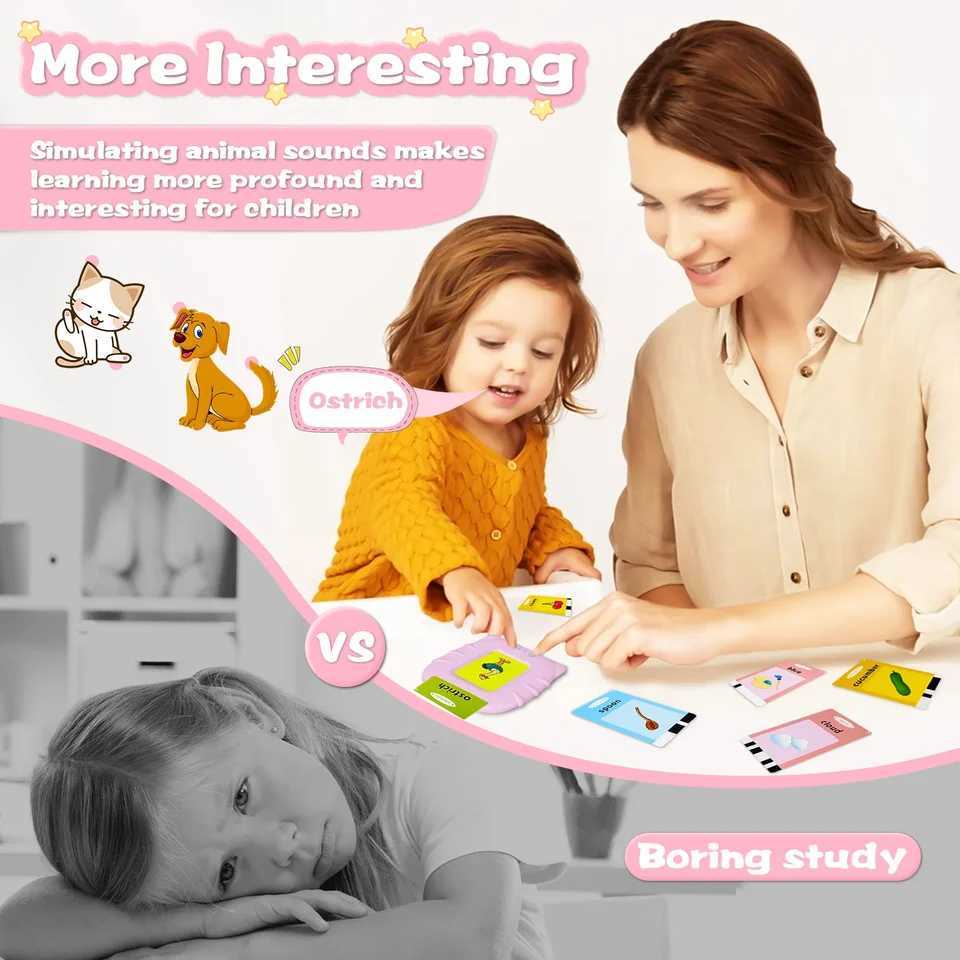 Talking Flash Cards Alphabet Pocket Speech Toys Therapy Autism Sensory Toys for Kids Early Educational Toy English Flashcards Y250919