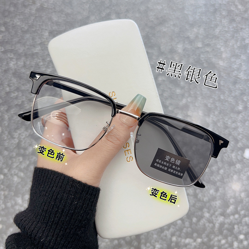 High Definition Prescription Glasses Eye Protecting Glasses Blue Light Womens Retro EyebrowStyle Frames Fashionable HalfFrames for Men Sunglasses Fram