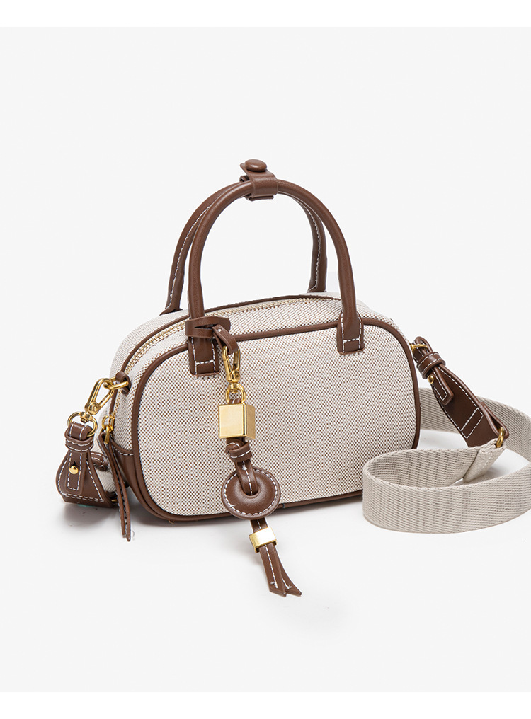 New Women s Shoulder Bag design Niche Color Blocked Handheld Fashionable Canvas Small Square Bag Autumn New Designer Bag Women s Crossbody Bag