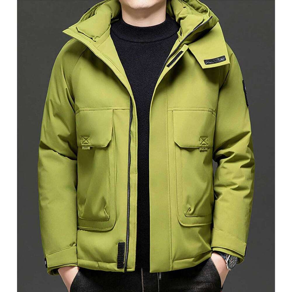 High Quality Men's Hooded White Duck Down Jackets 2025 Winter Warm Puffer Coats Outwear Windproof Thicken Padded Tops Clothing