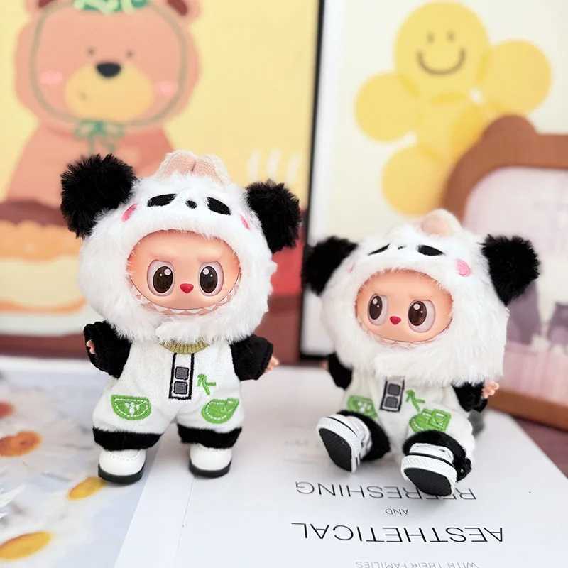 Clothes For Labubu Animal Panda Happy Dress Costume 1st 2nd 3rd Gen 17cm Labubu Sitting Party Outfit Accessories C250919