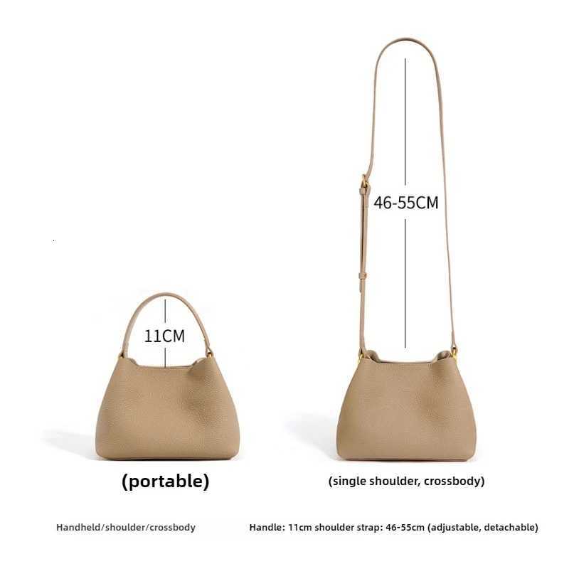 Designer Womens Bag 2025 Cowhide Bucket Bag Mini Portable Vegetable Basket Lazy Wind Crossbody Trendy Versatile High Quality02XJ250918