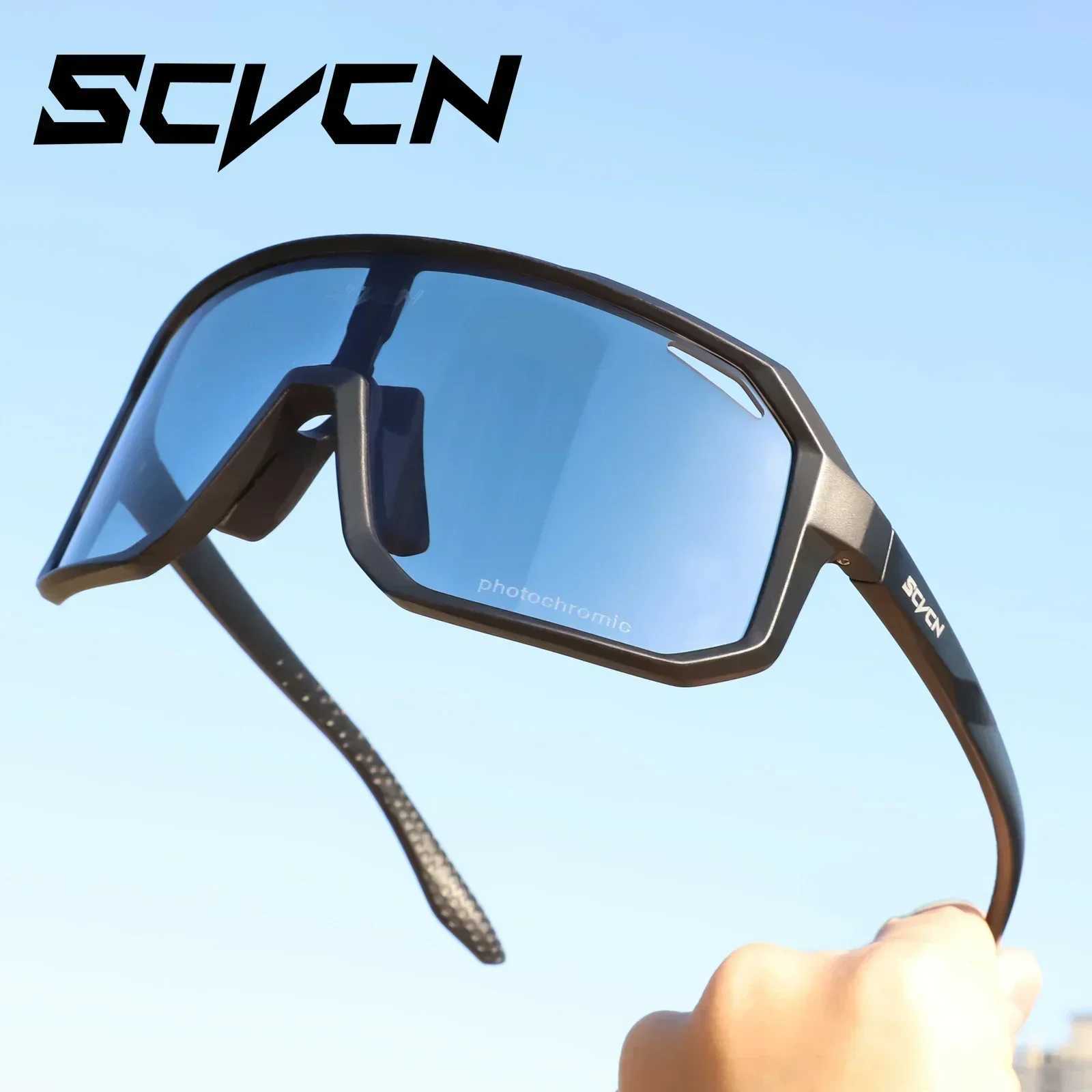 SCVCN Photochromic Hiking Eyewear Mens Sunglasses Outdoor Driving Goggle MTB for Womens Cycling Bike Glasses UV400 Protection J250919