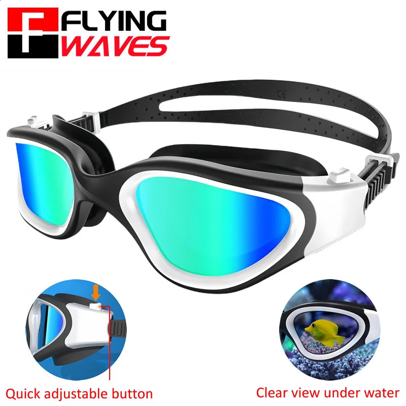 Coated Swimming Goggles for Women Men Anti Fog Anti UV Unisex Adult Quick Adjustable Silicone Swim Diving Goggles 250918