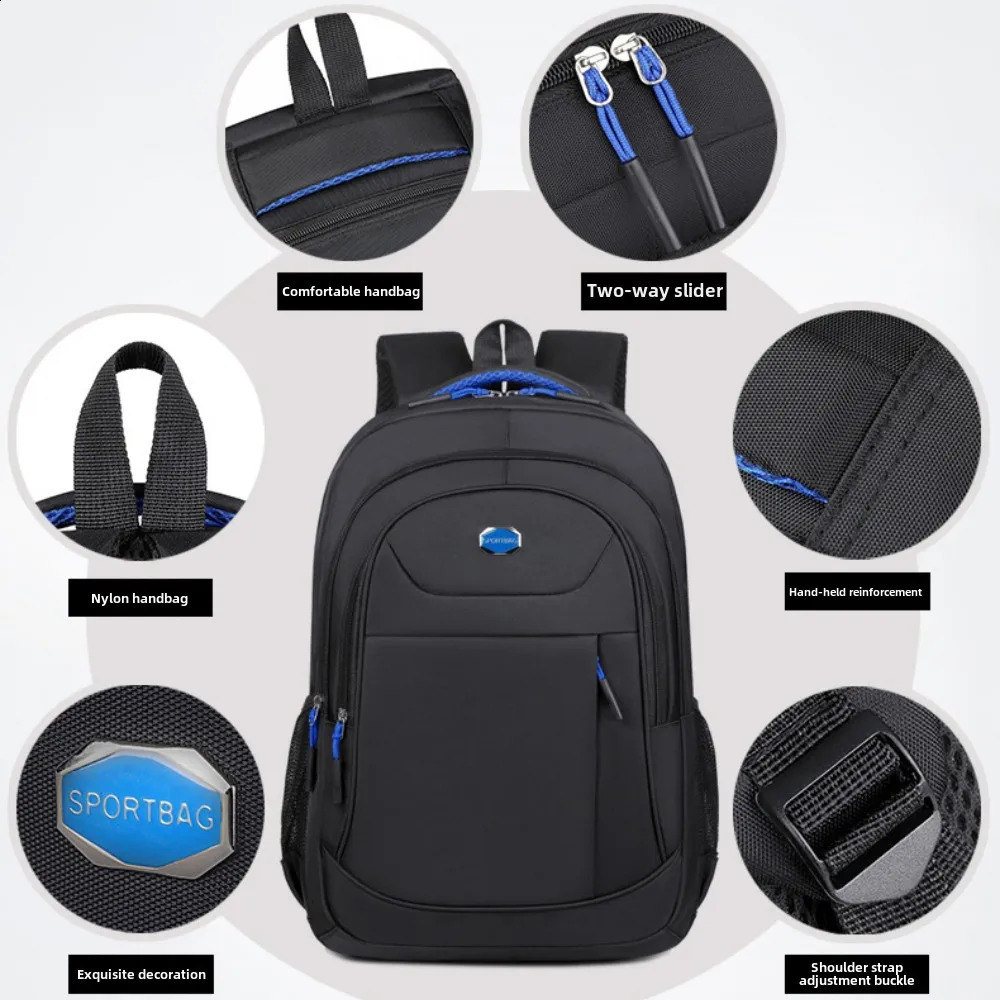 Mens Oxford Waterproof Business Computer Bag Leisure Travel Backpack High School Student 2025250918 - view 5