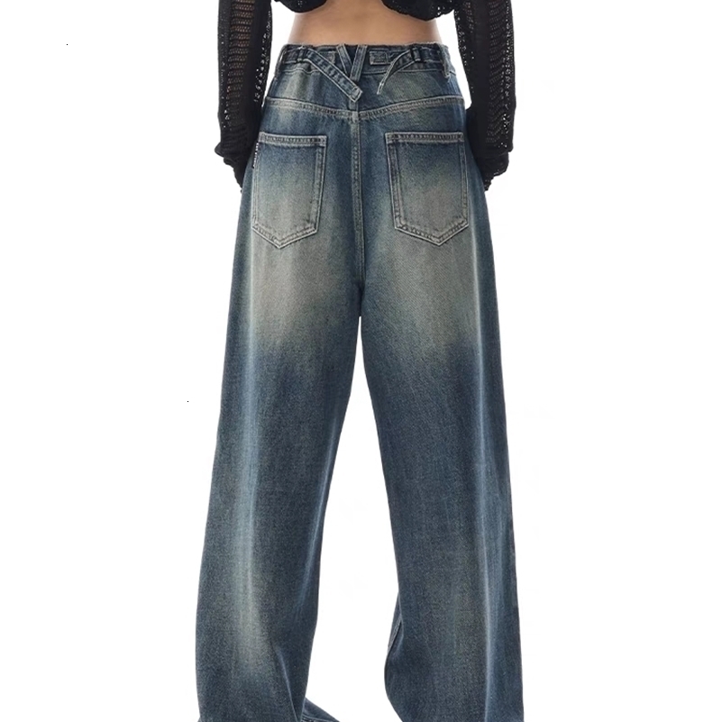 Duomofu Autumn Vintage Chicly Slim Button Female High Waisted American Basic Simple Casual Fashion SXL Baggy Jeans Women Z260313