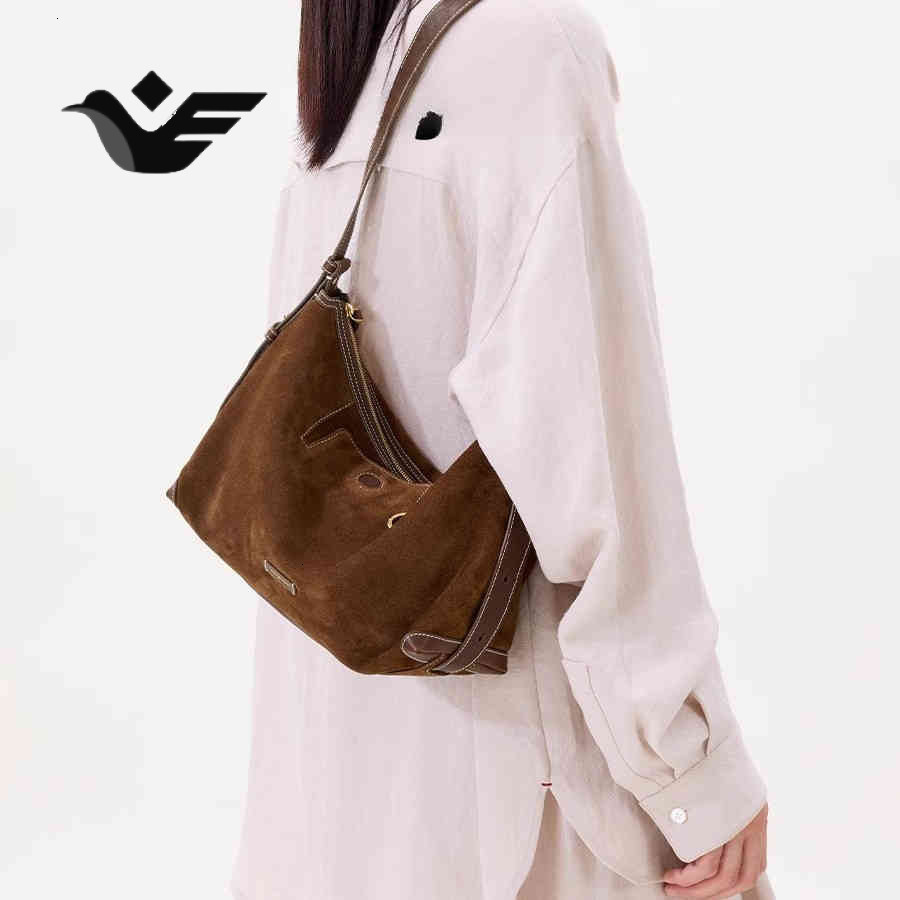 Feiyan Free Shipping New Designer Bag 2025 High-quality Trendy Shallow Bag Suede Underarm Bag Multifunctional Casual Women's Dumpling Bag