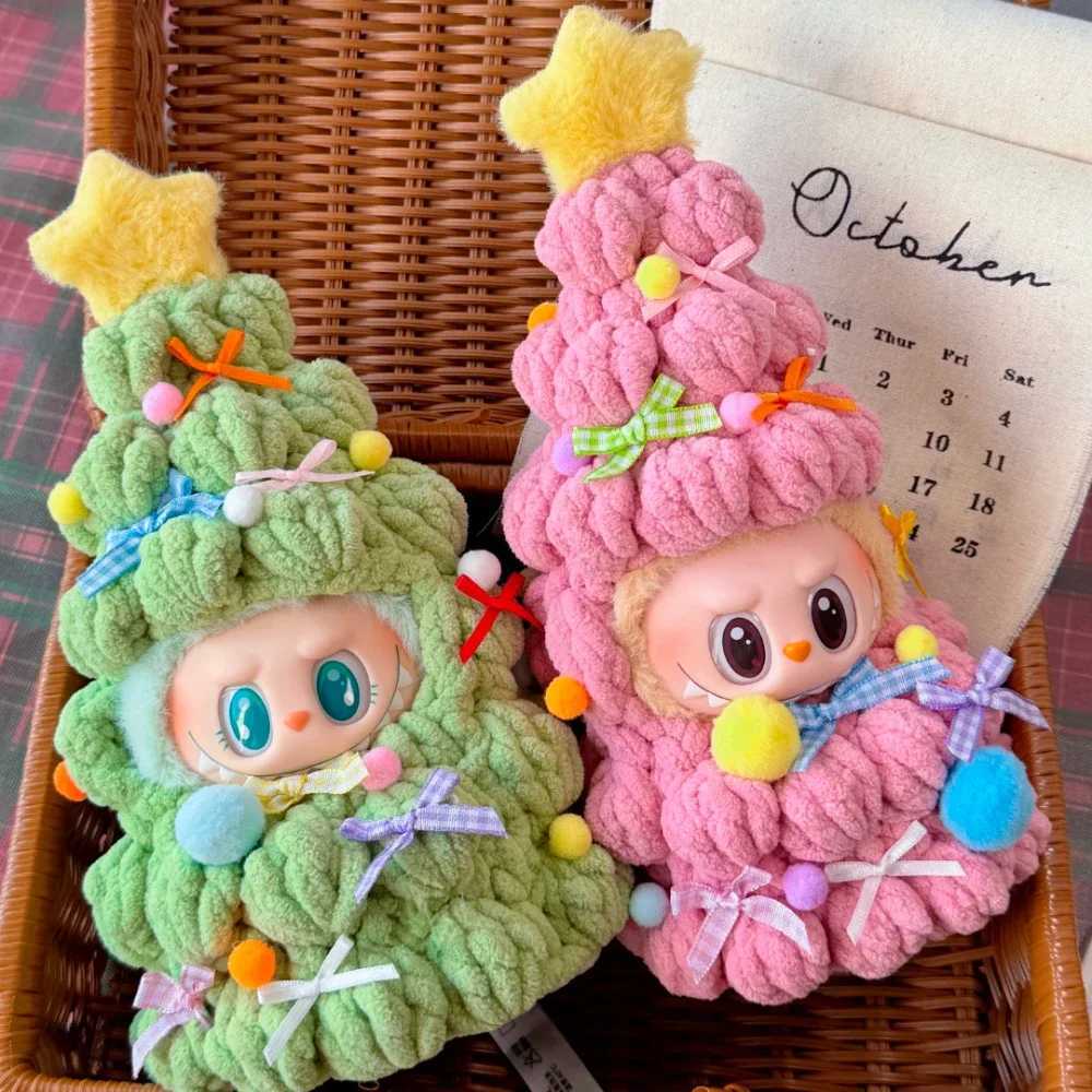 Handmade Crochet Christmas Tree Clothing for 1030 Labubu Outfit Doll DIY Accessories Christmas Halloween Kids Gift C250919