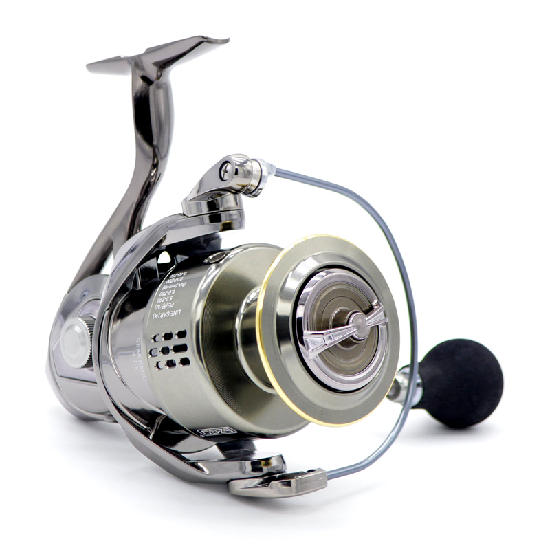 Ultra Smooth 9+1 Stainless Steel Ball Bearings Spinning Reel - Machined Aluminum Body and Spool - Powerful Saltwater Casting Fishing
